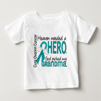 Heaven Needed a Hero Grandma Ovarian Cancer Baby T-Shirt