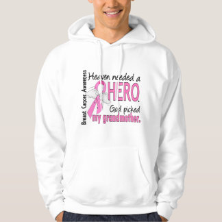 Heaven Needed A Hero Grandmother Breast Cancer Hoodie