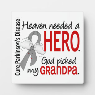 Heaven Needed a Hero Grandpa Parkinson's Plaque