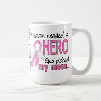 Heaven Needed A Hero Mom Breast Cancer Coffee Mug