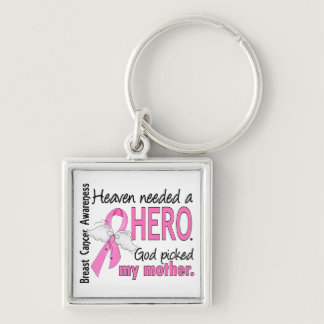 Heaven Needed A Hero Mother Breast Cancer Keychain