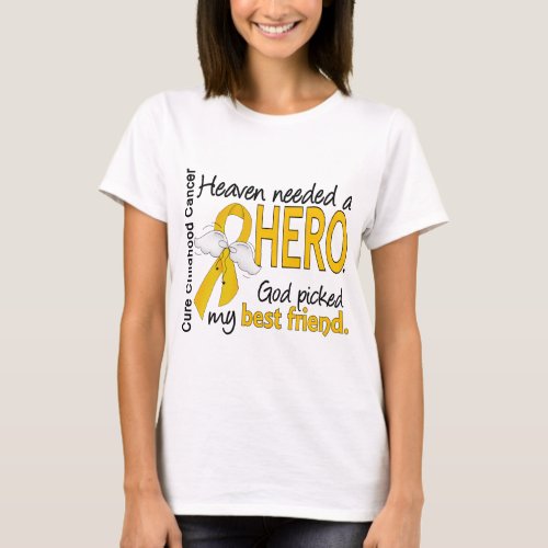 Heaven Needed Hero Best Friend Childhood Cancer T_Shirt