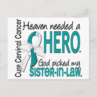Heaven Needed Hero Cervical Cancer Sister-In-Law Postcard