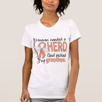 Heaven Needed Hero Uterine Cancer Grandma T-Shirt