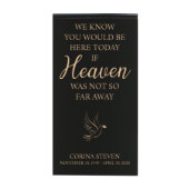 Heaven Not So Far Away Engraved Keepsake Urn (Front)