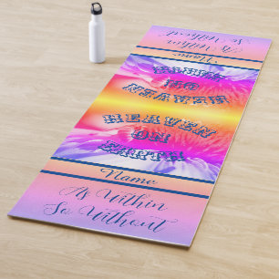 Heaven On Earth Honey Bee Inspirational Yoga Mat