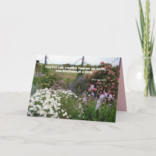 Heaven On Earth Kindness Garden Thank You Card (Front)