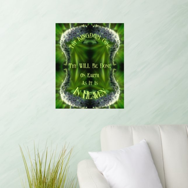 Heaven On Earth Wildflower Abstract Inspirational Wall Decal (Living Room)