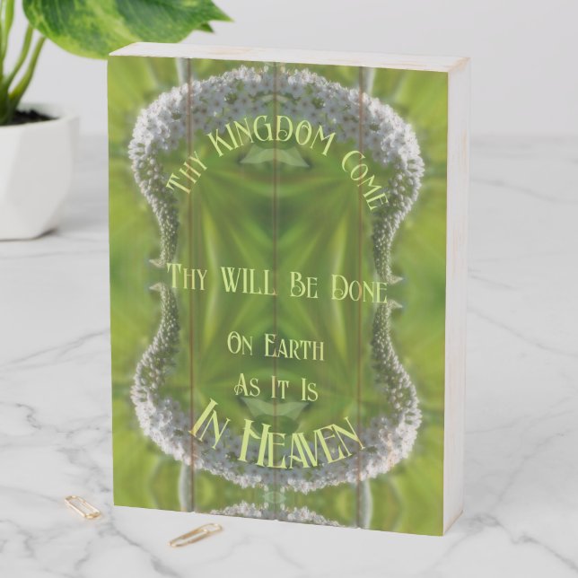 Heaven On Earth Wildflower Abstract Inspirational Wooden Box Sign (In Situ Vertical)