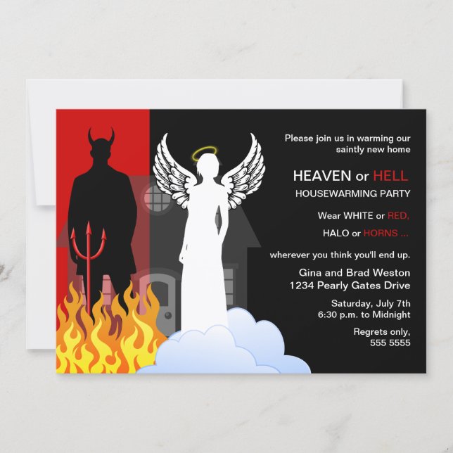 Heaven or Hell Housewarming Party Invitation (Front)