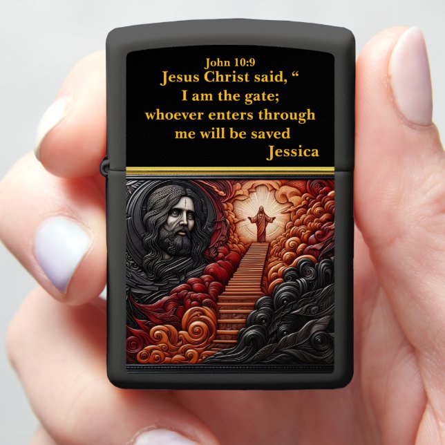 Heaven’s Gate Open for Believers Zippo Lighter (In Hand)