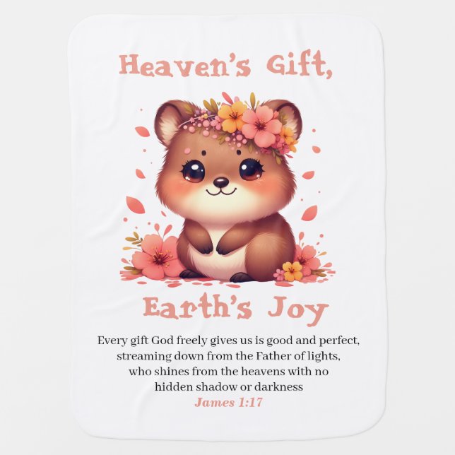 Heaven’s Gift, Earth’s Joy- Baby Blanket (Front)