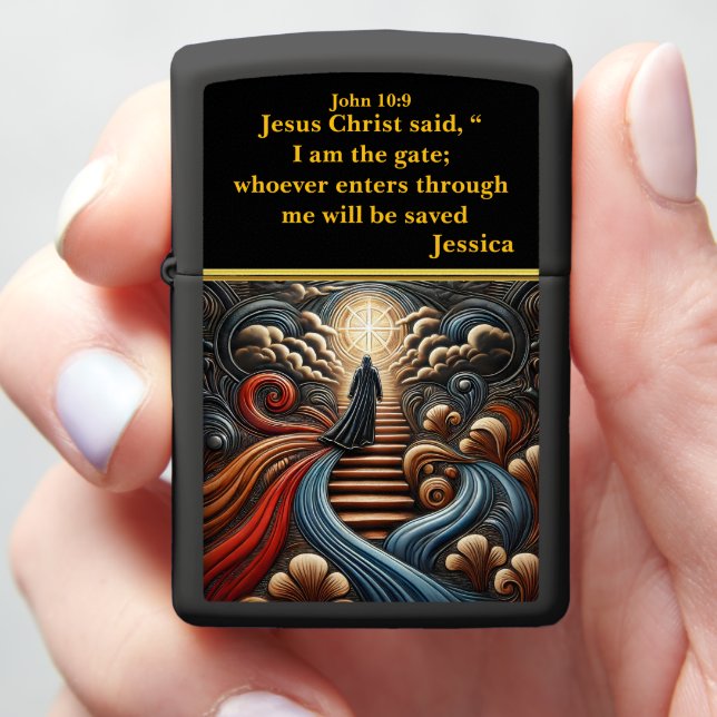 Heaven’s Light and Jesus’ Promise Zippo Lighter (In Hand)