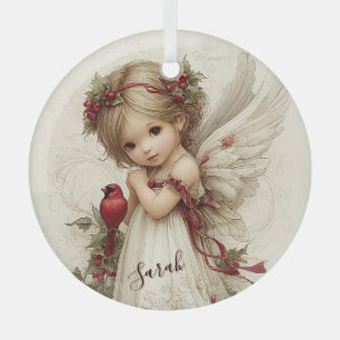 Heaven’s Touch Among the Berries Glass Ornament