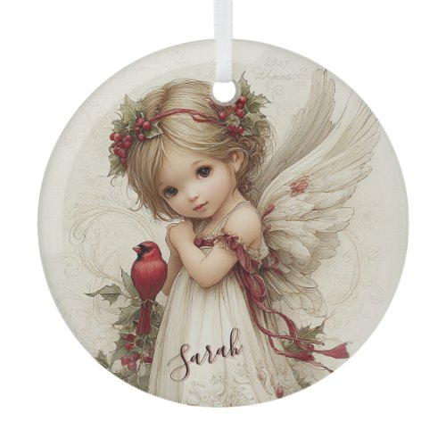 Heaven’s Touch Among the Berries Glass Ornament