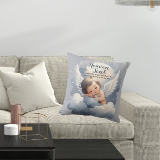 Heaven Sent Angel Baby In Clouds Baby Shower