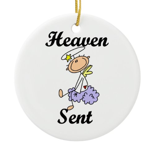Heaven Sent Angel T-shirts and Gifts Ceramic Ornament