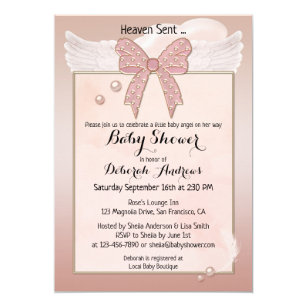 Angel Wings Baby Shower Invitations 9