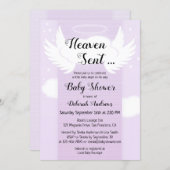 Heaven Sent Angel Wings Baby Shower Invitation (Front/Back)