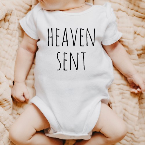 Heaven Sent Baby Baptism Christian Newborn Baby Bodysuit