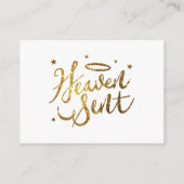 Heaven Sent Baby Shower Book Request Gold Enclosure Card (Back)
