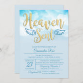 Heaven Sent Baby Shower Invitation (Front/Back)