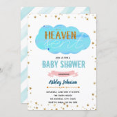 Heaven sent baby shower invitation (Front/Back)