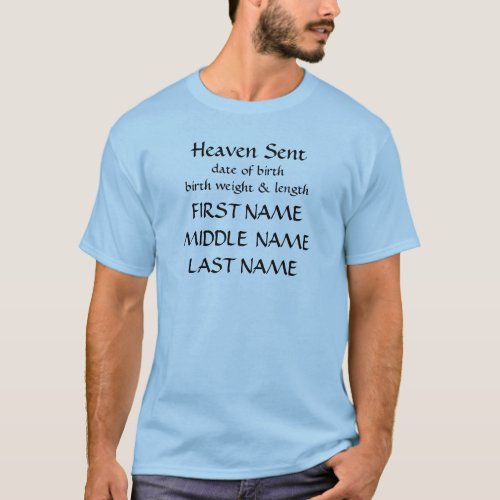 Heaven Sent _ birth announcement shirt