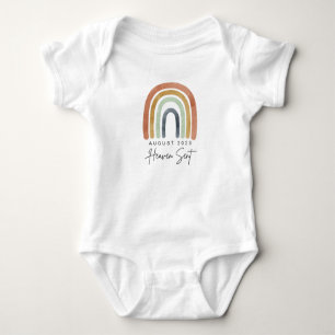 Heaven Sent Boho Rainbow Baby Announcement Onsie  Baby Bodysuit