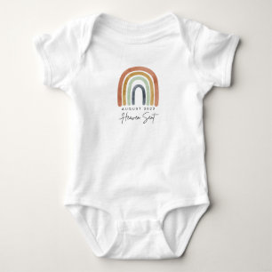 Heaven Sent Boho Rainbow Baby Announcement Onsie  Bodysuit