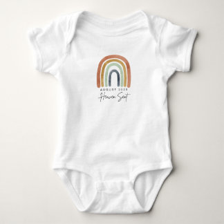 Heaven Sent Boho Rainbow Baby Announcement Onsie  Bodysuit