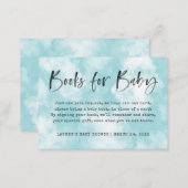 Heaven Sent Book Request | Baby Shower | Blue Enclosure Card (Front/Back)