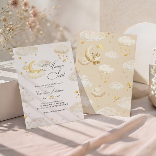 Heaven Sent Dreamy Sky Baby Shower Invitation (Creator Uploaded)