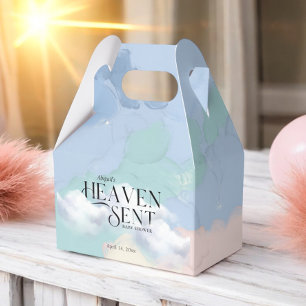 Heaven Sent Elegant Pastel Baby Shower Favor Boxes