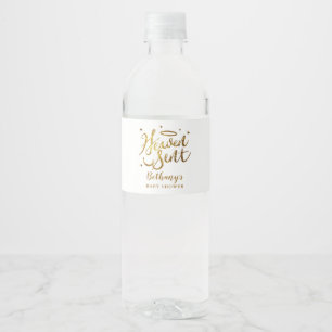 Heaven Sent Gender Neutral Baby Shower Water Bottle Label