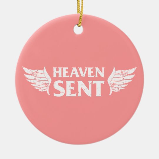 Heaven Sent Memorial Ornament in Pink