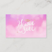 Heaven Sent Pink Baby Shower Diaper Raffle Ticket Enclosure Card (Back)