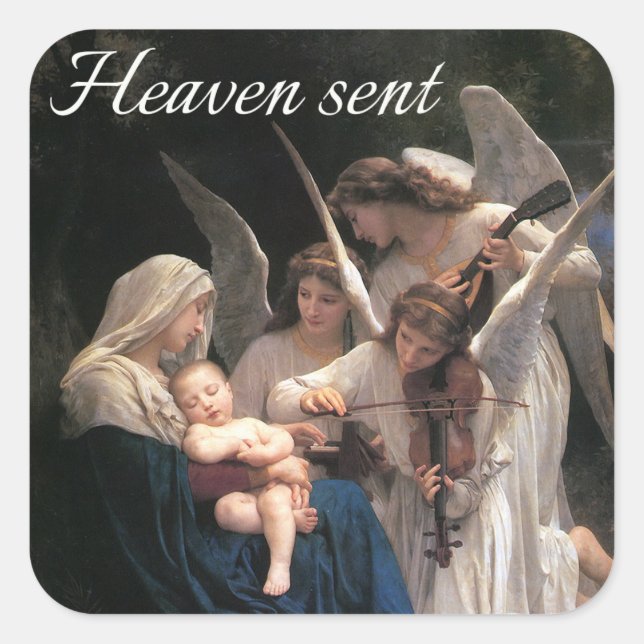 Heaven Sent Square Sticker (Front)