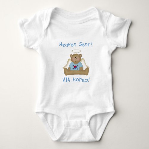 Heaven Sent via Korea boy Baby Bodysuit