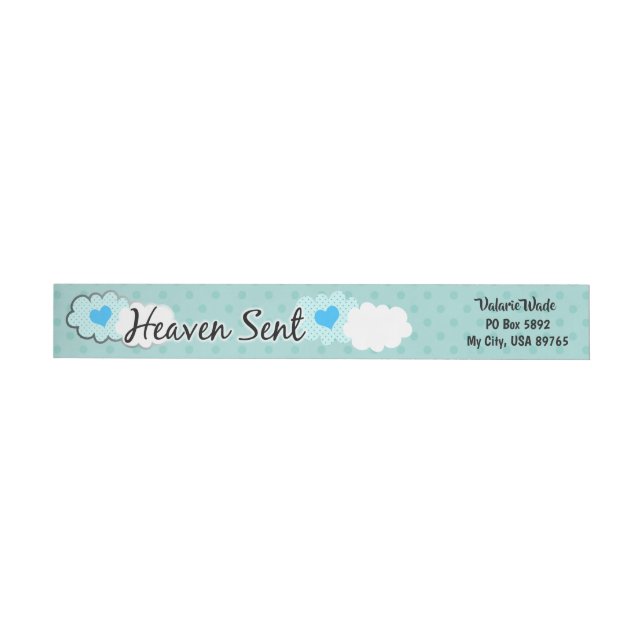 Heaven Sent Wrap Around Address Labels Blue (Individual)