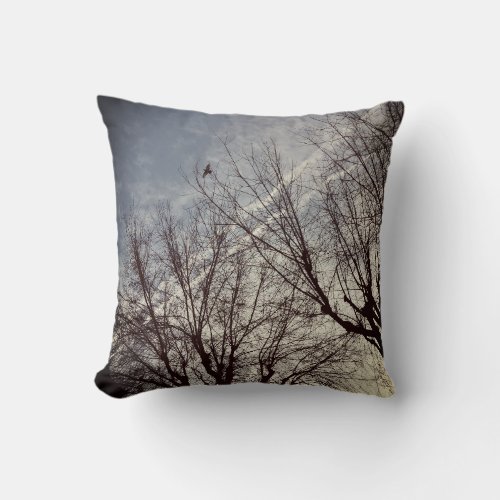 Heaven with Bird Throw Pillow