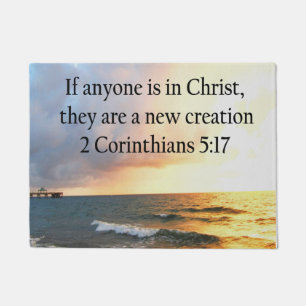 HEAVENLY 2 CORINTHIANS 5:17 OCEAN PHOTO DESIGN DOORMAT
