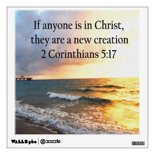 HEAVENLY 2 CORINTHIANS 517 OCEAN PHOTO DESIGN WALL DECAL