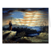 Heavenly American Flag in Sky, Zouave Civil War (Front Horizontal)