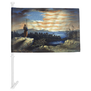 Heavenly American Flag in Sky, Zouave Civil War