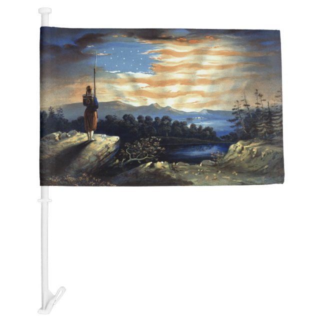 Heavenly American Flag in Sky, Zouave Civil War (Front)