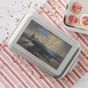 Heavenly American Flag in Sky, Zouave Civil War Cake Pan