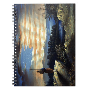 Heavenly American Flag in Sky, Zouave Civil War Notebook