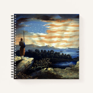 Heavenly American Flag in Sky, Zouave Civil War Notebook