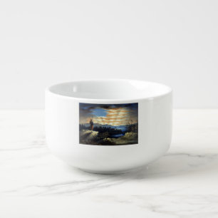Heavenly American Flag in Sky, Zouave Civil War Soup Mug